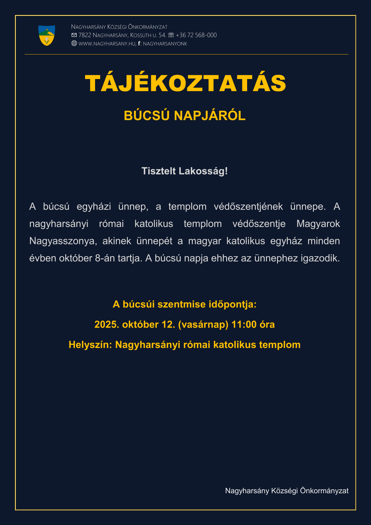 Búcsúi szentmise